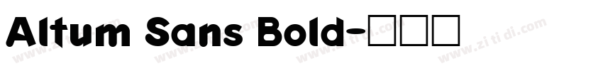 Altum Sans Bold字体转换